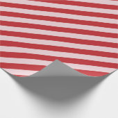 Rotgestreiftes Weihnachtsmuster Geschenkpapier (Ecke)