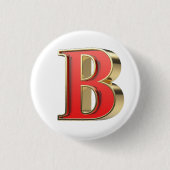 Rotglasbuchstabe B Button (Vorderseite)