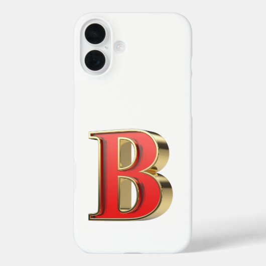 Rotglasbuchstabe B Case-Mate iPhone Hülle (Rückseite)