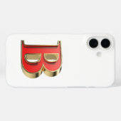 Rotglasbuchstabe B Case-Mate iPhone Hülle (Rückseite (Horizontal))