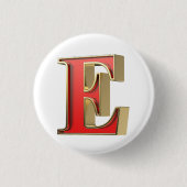 Rotglasbuchstabe E Button (Vorderseite)