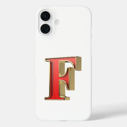 Rotglasbuchstabe F Case-Mate iPhone Hülle (Rückseite)