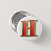 Rotglasbuchstabe H Button (Vorne & Hinten)