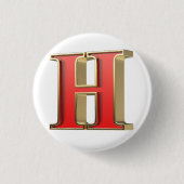 Rotglasbuchstabe H Button (Vorderseite)