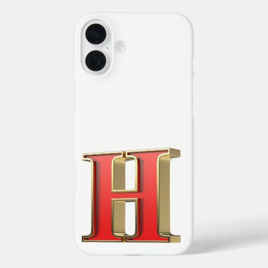 Rotglasbuchstabe H Case-Mate iPhone Hülle (Rückseite)