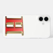 Rotglasbuchstabe H Case-Mate iPhone Hülle (Rückseite (Horizontal))