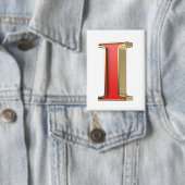 Rotglasbuchstabe I Button (Insitu)