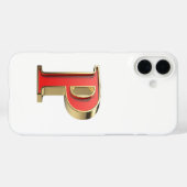 Rotglasbuchstabe P Case-Mate iPhone Hülle (Rückseite (Horizontal))
