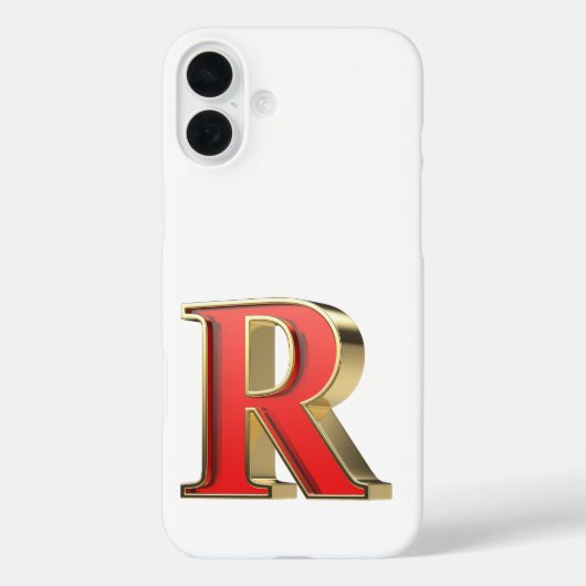 Rotglasbuchstabe R Case-Mate iPhone Hülle (Rückseite)