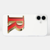 Rotglasbuchstabe R Case-Mate iPhone Hülle (Rückseite (Horizontal))