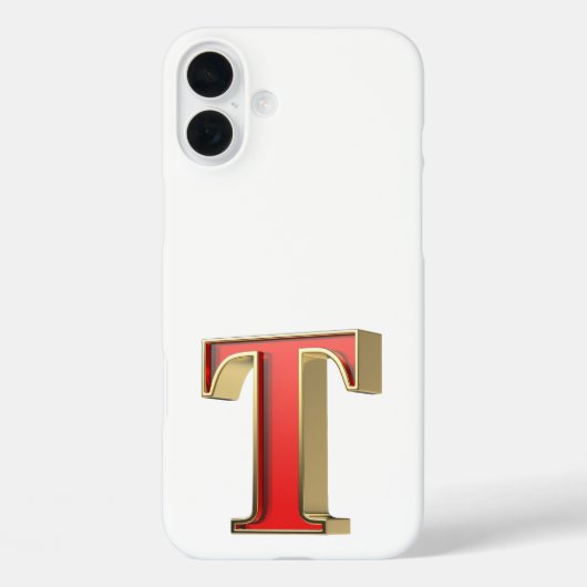 Rotglasbuchstabe T Case-Mate iPhone Hülle (Rückseite)