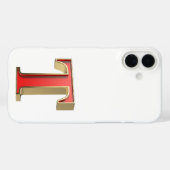 Rotglasbuchstabe T Case-Mate iPhone Hülle (Rückseite (Horizontal))