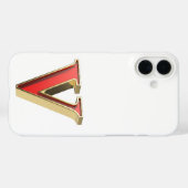 Rotglasbuchstabe V Case-Mate iPhone Hülle (Rückseite (Horizontal))