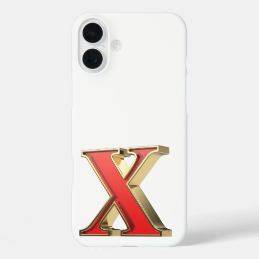 Rotglasbuchstabe X Case-Mate iPhone Hülle (Rückseite)