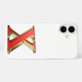 Rotglasbuchstabe X Case-Mate iPhone Hülle (Rückseite (Horizontal))