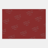 Rotglücklicher Geburtstag Geschenkpapier Set (Vorderseite)