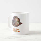 Rotglühender Feuerwehrmann Kaffeetasse (Vorderseite Links)