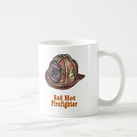 Rotglühender Feuerwehrmann Kaffeetasse (Rechts)