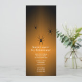 Rotglühenschwarzspinne Halloween-Einladungskarte Einladung (Stehend Vorderseite)