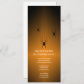 Rotglühenschwarzspinne Halloween-Einladungskarte Einladung (Vorne/Hinten)