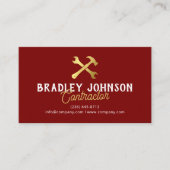 Rotgold Bau QR-Code Visitenkarte (Vorderseite)