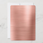 Rotgold | Blush Pink Girly Hen's Party Einladung (Rückseite)
