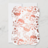 Rotgold | Elegante und einfache Hochzeit Einladung (Rückseite)