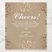 Rotgold | GIPSKRAUT | Kraft Paper Style Weinetikett (Einzelnes Label)
