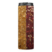 Rotgold Glitter Festliches Konfetti Thermosbecher (Rückseite)