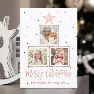Rotgold Moderne frohe Weihnachten 3 Foto