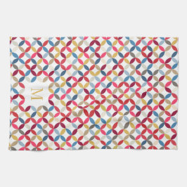 Rotgold-Monogramm Geschirrtuch