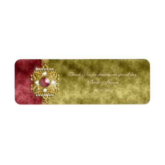Rotgold-Olivendamask-Hochzeit (Vorne)
