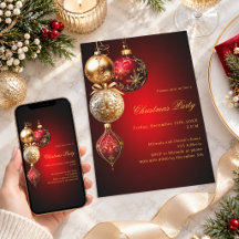 Rotgold Ornamente Weihnachtsfeier