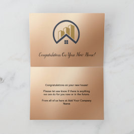 Rotgold | Red Color Real Anwesen Dankeskarte