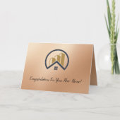 Rotgold | Red Color Real Anwesen Dankeskarte (Vorderseite)