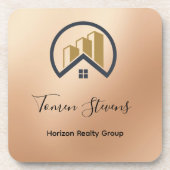 Rotgold | Red Color Real Anwesen Getränkeuntersetzer (Vorderseite)