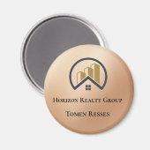 Rotgold | Red Color Real Anwesen Magnet (Vorderseite/Rückseite)