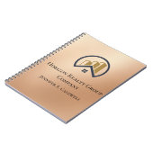 Rotgold | Red Color Real Anwesen Notizblock (Linke Seite)