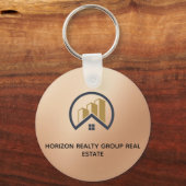 Rotgold | Red Color Real Anwesen Sign Schlüsselanhänger (Rückseite)