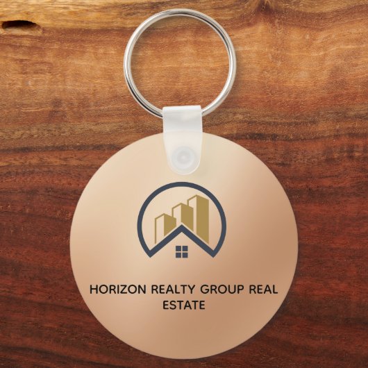 Rotgold | Red Color Real Anwesen Sign Schlüsselanhänger (Rückseite)