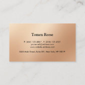 Rotgold | Red Color Real Anwesen Visitenkarte (Rückseite)