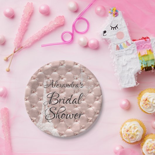 Rotgold | Rosa-Brautparty Pappteller (Party)