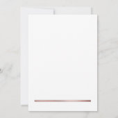 Rotgold | White Modern Simple Elegante Wedding Einladung (Rückseite)