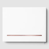 Rotgold | White Modern Simple Elegante Wedding Gästebuch (Rückseite)