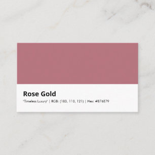 Rotgold   "Zeitloser Luxus" Visitenkarte