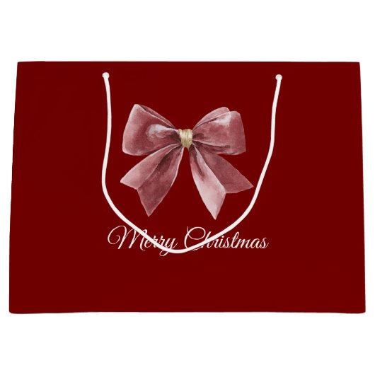 Rotgoldene Bogenweihnachten Große Geschenktüte (Vorderseite)