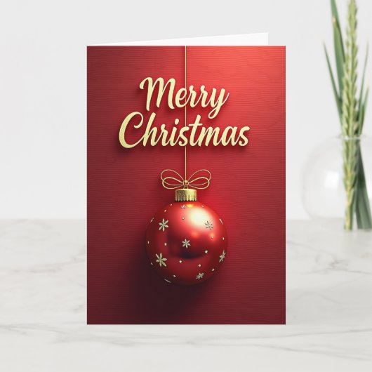 Rotgoldene Weihnachtskarte Karte (Vorderseite)