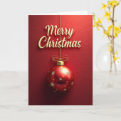 Rotgoldene Weihnachtskarte Karte (Gelbe Blume)