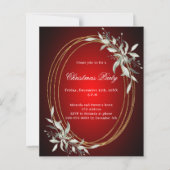 Rotgoldgrün Weihnachten Party Einladung (Vorderseite)