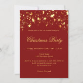 Rotgoldsternfirma Weihnachtsfest Party Einladung (Vorderseite)